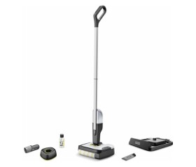 Karcher FC 2-4 Battery Set podlahová myčka, 2v1, 200 ml, baterie, LED kontrolka, černá / stříbrná