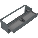 MEXEN/S - Rivel koupelnová skříňka pod umyvadlo 140, 2 zásuvky, reliéf , grafit mat 91A20-14047-2-BFF66