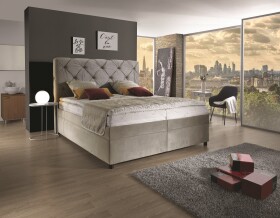 Boxspring Palladio Rozměr: 160 x 200 cm, Matrace: Bez matrace, Rošt: Polohovací lamelový rošt