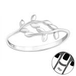 LUNICA Stříbrný midi prsten VĚTVIČKA 0430