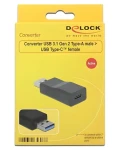 DeLock USB-A na USB-C černá / Adaptér / USB 3.1 Gen 2 / 10 Gbps (65696)