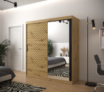 Šatní skříň Abi Jodelka 2 Barva korpusu: Dub artisan, Rozměry: 100 cm, Dveře: Bílá mat
