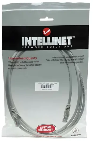 Intellinet U/UTP Cat5e šedá / Patch kabel / RJ-45 / 5 m / Pozlacené kontakty (319812)