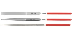 YATO Sada pilníků jehlových diamantových 3 x 140 mm / Sada pilníků / 3 ks