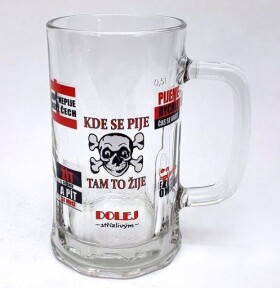 Ptakoviny.cz Půllitr skleněný - kde se pije tam se žije - 0,5l