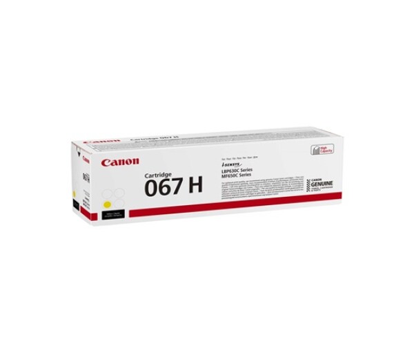 Canon TONER 067H žlutá pro i-SENSYS LBP631Cw, LBP633Cdwa, MF651Cw, MF655Cdw, MF657Cdw (2350 str.) EDF_1002696
