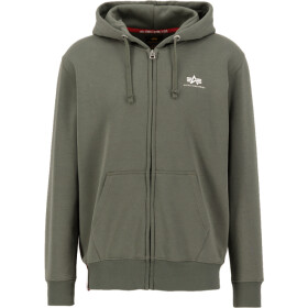 Alpha Industries Mikina Basic Zip Hoody SL dark olive XL
