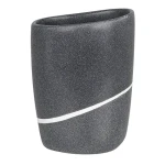 Spirella ETNA kelímek na kartáčky šedý / plast / kamenný vzhled (7610583136428)