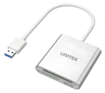 Unitek Y-9313 stříbrná / Čtečka paměťových karet / USB 3.2 Gen 1 / CF, SD, microSD (Y-9313)