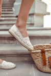 Klasické dámské espadrilky prolamované béžové Catris 36