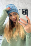 Fleecová čepice Melisa K241 modrá UNI