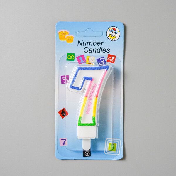 Dortová svíčka duhová č.7