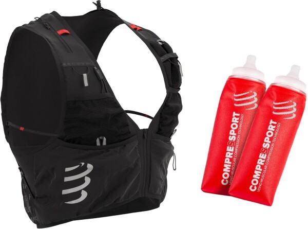 Compressport UltRun Pack Evo 15l black - Běžecký batoh Compressport UltRun S Pack Evo 15 Velikost textilu: XL (obvod hrudníku 110-118cm)