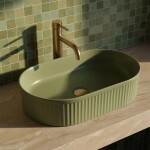 REA - Umyvadlo na desku Vanda Pistachio Matt 49x31 REA-U3612