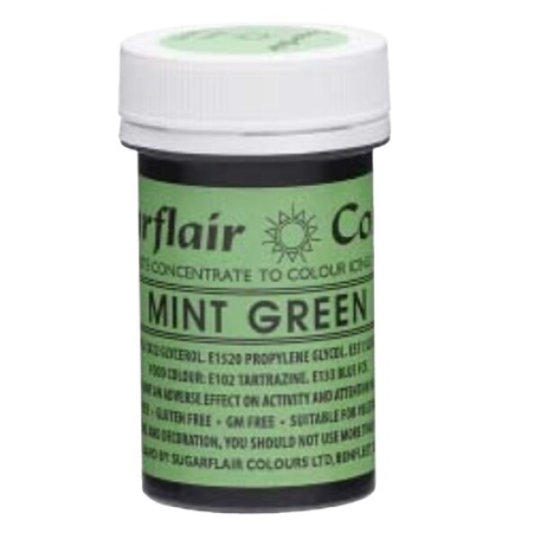 Sugarflair Gelová barva potravinářská Mátově zelená (Mint green) 25g