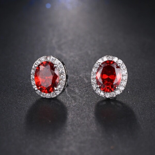 Náušnice Swarovski Elements Sophie Ruby, Červená