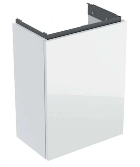 GEBERIT - Acanto Umyvadlová skříňka, 54x39x25 cm, 1 dvířka, panty L/P, sklo/bílá 503.001.01.2