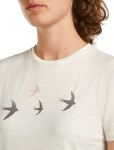 Dámské merino triko s krátkým rukávem ICEBREAKER Wmns 150 Tech Lite SS Tee Bird Transit, Ecru Hthr velikost: M