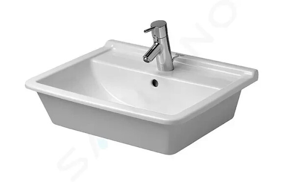 DURAVIT - Starck 3 Umyvadlo nábytkové 560x465 mm, s 1 otvorem pro baterii, s WonderGliss, bílá 03025600001