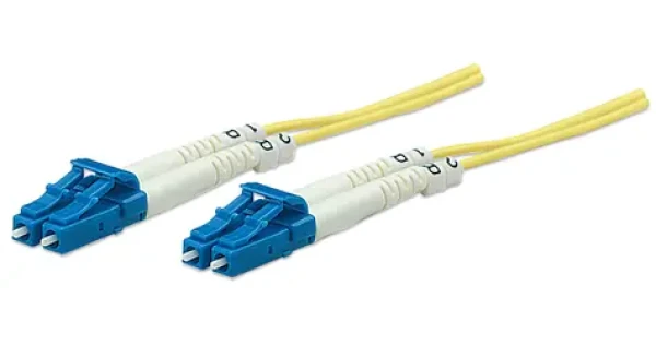Intellinet žlutá / Optický kabel / LC/LC / Singlemode OS2 / Duplex / 5 m (516792)