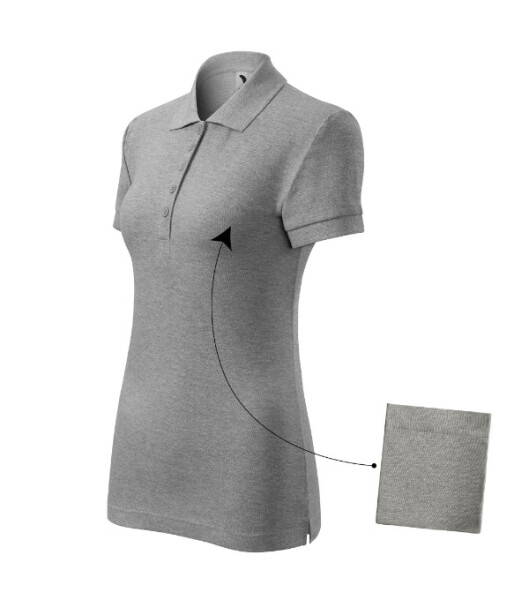 Cotton polokošile dámská tmavě šedý melír 2XL