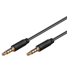 PremiumCord Kabel Jack 3.5mm 4 pinový M-M 2m (kjack4mm2)