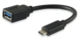 Equip černá / Adaptér / USB-C - USB-A OTG / 5 Gbps / 0,15 m (133455)