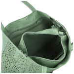 Módní dámský koženkový set kabelek Safira, modrozelený