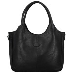 Trendy dámská koženková kabelka na rameno Stifa, černá