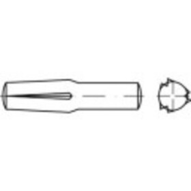 TOOLCRAFT 136349 násuvný rýhovaný kolík (Ø x d) 2 mm x 6 mm ocel 250 ks
