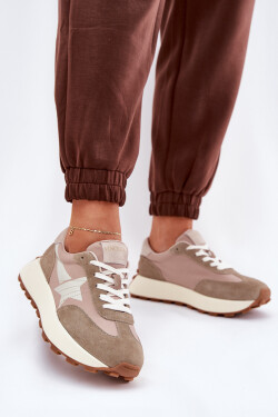 Dámské Sportovní Boty Z Semiše Na Platformě Vinceza 66720 Béžové 40