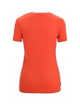 Dámské merino triko krátký rukáv ICEBREAKER Wmns Tech Lite II SS Scoop Tee Swarming Shapes, Vibrant Earth velikost: XS