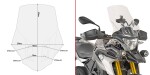 D5126St plexi čiré Bmw G 310 GS (17-25), vxš470x370 mm, vyšší o 270 mm
