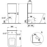 SAPHO - PORTO WC kombi, Rimless, spodní/zadní odpad, bílá PC102WR