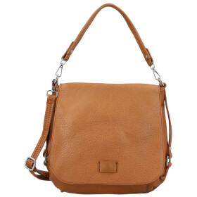 Trendy dámská koženková crossbody kabelka Naiara, hnědá