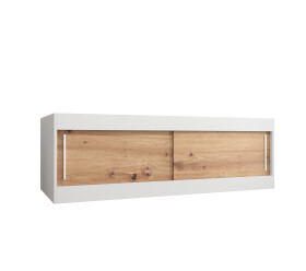 Nástavec na skříň Abi Barva korpusu: Bílá, Rozměry: 150 cm, Dveře: Dub artisan