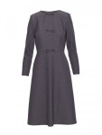 S413 Šaty s mašlemi - šedé EU XL