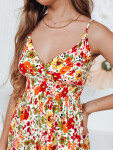FLOWMISS Maxi šaty EY2629 bílo-žluto-červené - FashionStreet M/L