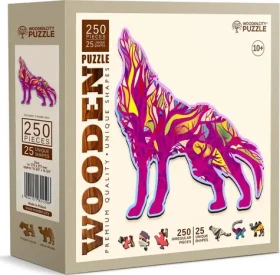 WOODEN CITY Dřevěné puzzle Vyjící vlk