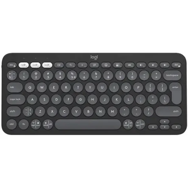 Logitech K380s Pebble Keys 2 šedá / Bezdrátová klávesnice / BT / USB / CZSK Layout (920-011851CZS)