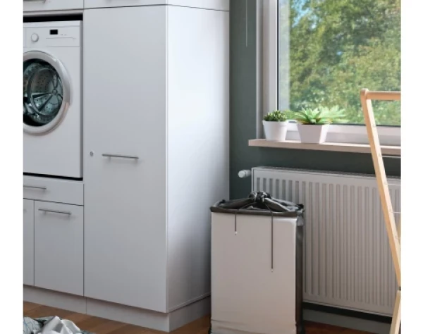 Víceúčelová skříň s policemi Mr. Sauber, 50 cm, bílá