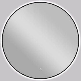 CERANO - Koupelnové LED zrcadlo Velo, kovový rám - černá matná - Ø 60 CER-NT8232H60