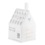 Räder Porcelánový svícen domeček Home is, bílá barva