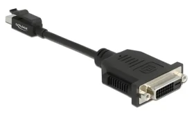 Delock černá / Adaptér / Mini DisplayPort (M) - DVI (F) / s aretací / pasivní / 1920 x 1200 60 Hz (65979)
