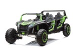 Mamido Elektrické autíčko Buggy UTV čtyřmístné 24V nafukovací kola zelené