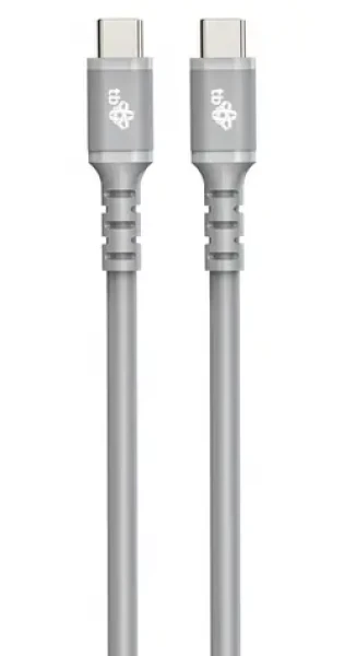 TB Touch USB-C kabel šedý 1m / Nabíjecí a datový kabel / USB-C - USB-C / 60 W / 480 Mb/s / silikonový (AKTBXKUCC2SI10G)