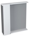 SAPHO - PULSE galerka s LED osvětlením, 75x80x17cm, levá, bílá/antracit PU077-3034