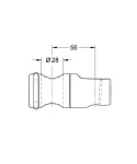 Grohe Posuvný držák sprchové tyče chrom / Držák / O 28 mm / GROHE StarLight povrch (12435000)