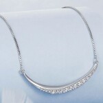 Stříbrný dvojitý náhrdelník Cristy 1 ct MOISSANITE + CERTIFIKÁT, Stříbrná 40 cm + 5 cm (prodloužení) certifikát GRA, hadřík na čištění stříbra, dárková krabička