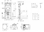 GEBERIT - Duofix Set předstěnové instalace, klozetu Tesi a sedátka softclose, tlačítko Sigma50, alpská bílá SANI11CD3139